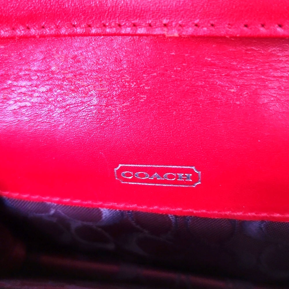 Coach Black Leather ID Card Mini wallet holder with Silver Buckle - Picture 4 of 9